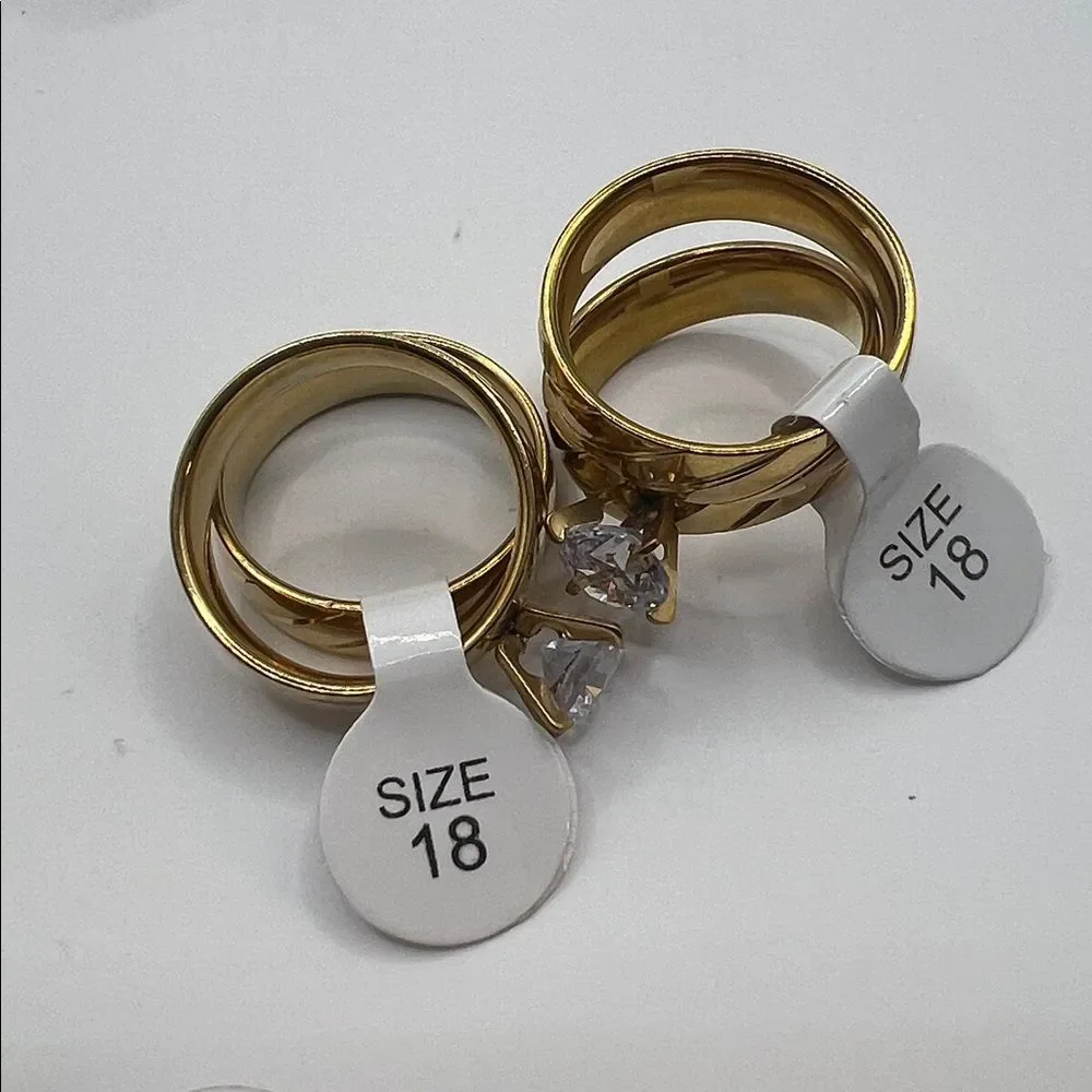 Gold-toned Lot of Wedding Sets- 5 Sets